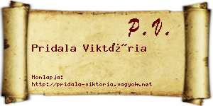 Pridala Viktória névjegykártya